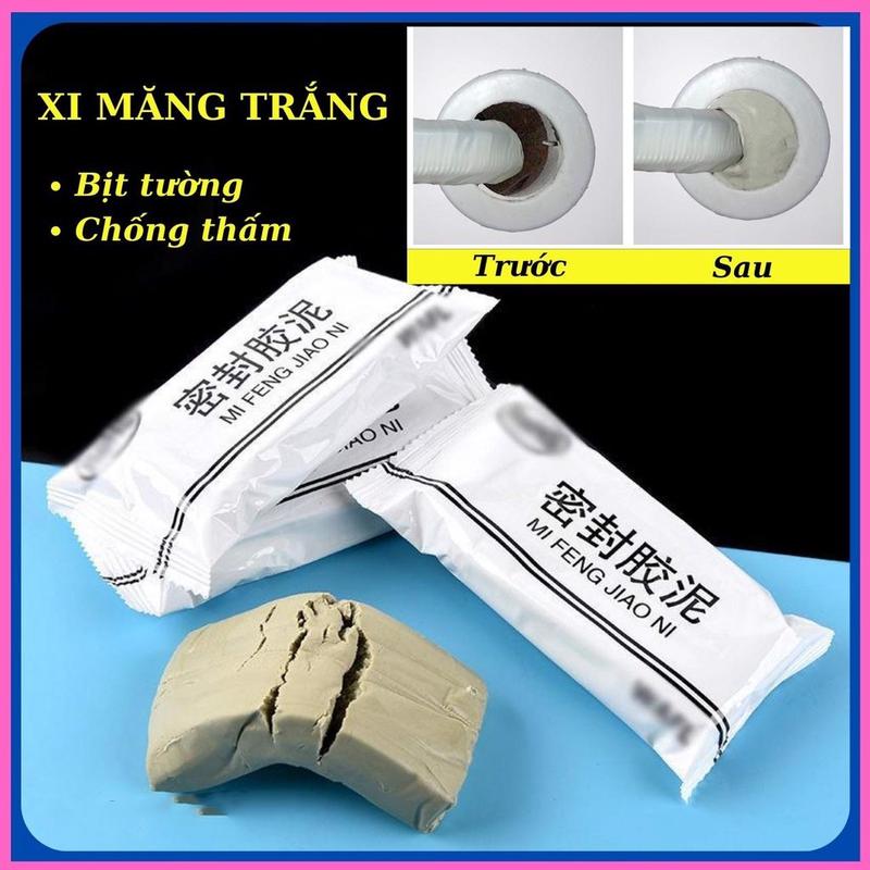  【Set 5 cái XI MĂNG DẺO - Xi Măng Trắng Dẻo Bịt Lỗ Điều Hoà Đường Ống Nước Siêu  Keo Dán Lỗ Tường Bằng Xi Măng 