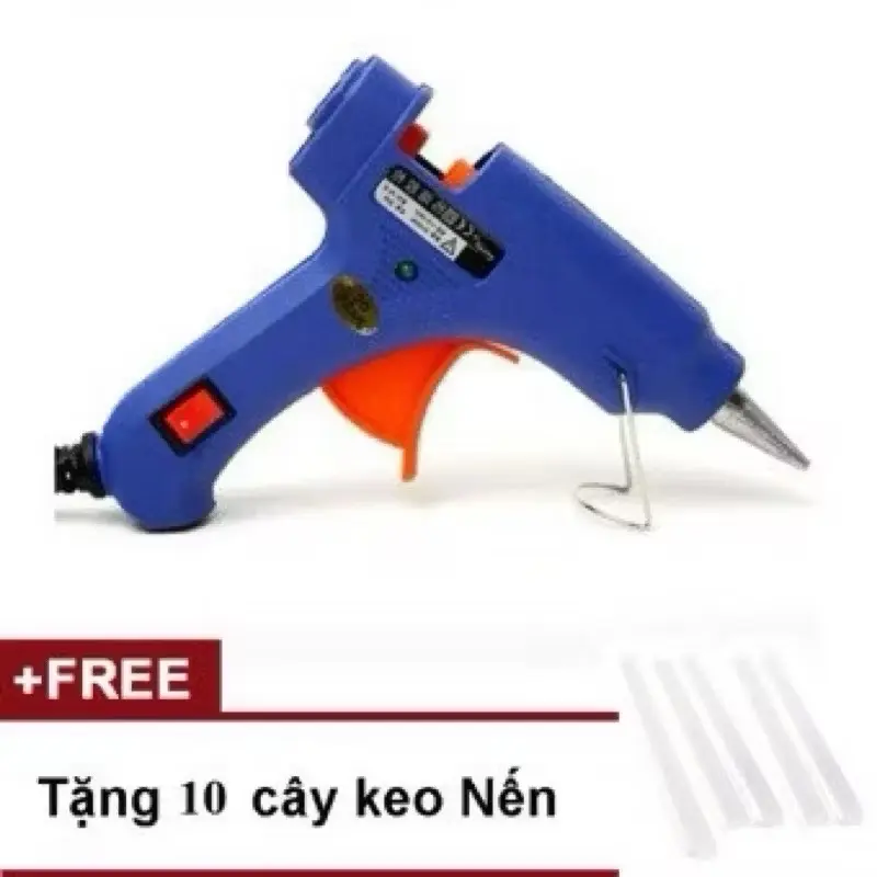 Dụng cụ gắn keo nến silicon size bé (Xanh) + Tặng 10 cây keo Silicon nến 5