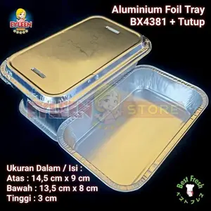 Aluminium Foil Tray BX4381 + Tutup/LID 20 Pcs