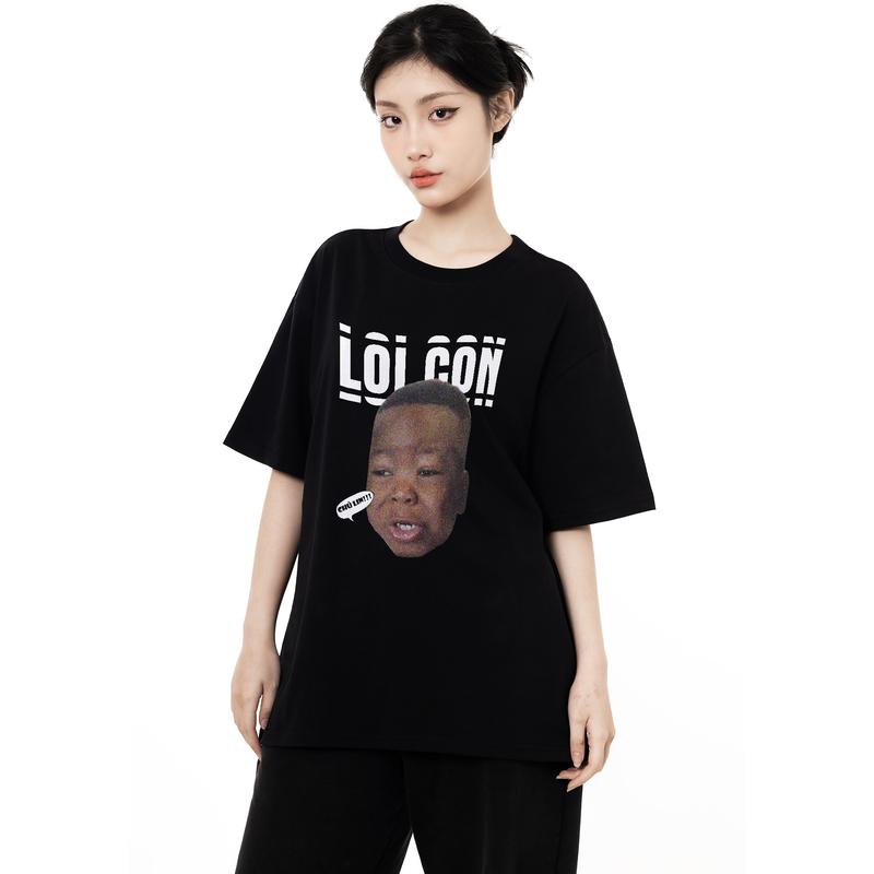 Product Introduction of Áo thun Lôi Con, Hài Hước Meme, Nam Nữ Cotton, Co giãn 2 chiều, Unisex Nam Nữ 2