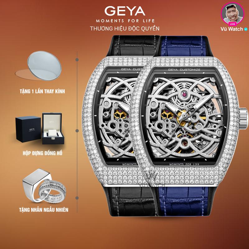 Đồng hồ cơ nam GEYA G78111 [4850] | Tặng  1 chiếc nhẫn ngẫu nhiên, hộp đựng, & 1 lần thay kính miễn phí