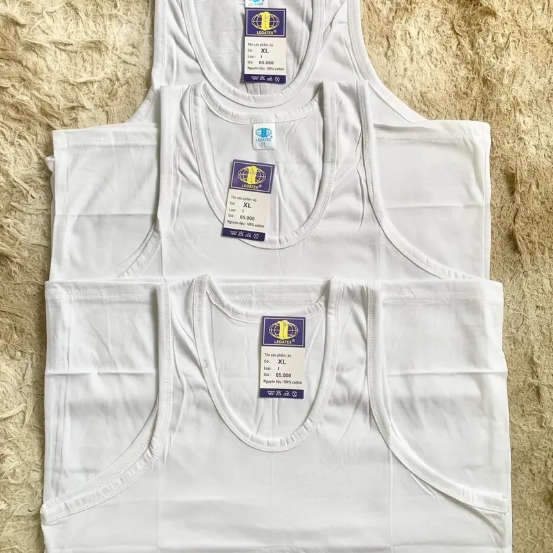 Combo 5 Áo lót nam cotton, siêu thấm mồ hôi, màu trắng (menswear) - Ảnh chụp thật 100% 1