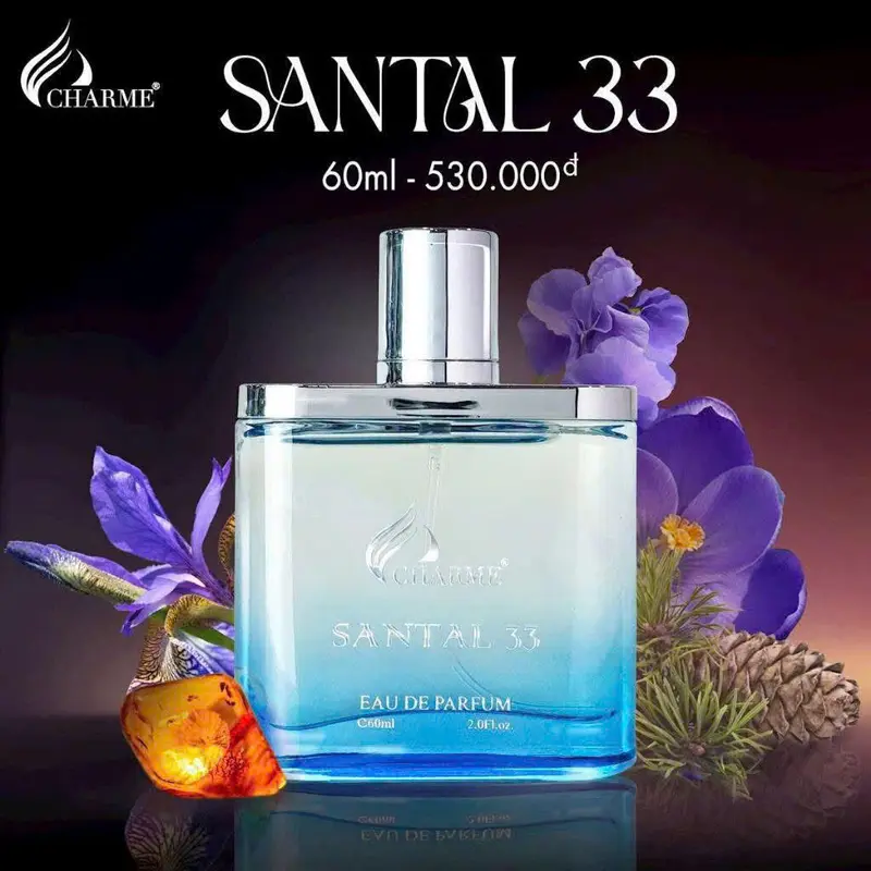 CHARME PERFUME-Nước hoa nam SANTAL 33 60ml-hương gỗ sang trọng, cá tính, mạnh mẽ Perfume Xịt Thơm Cosmetic 5