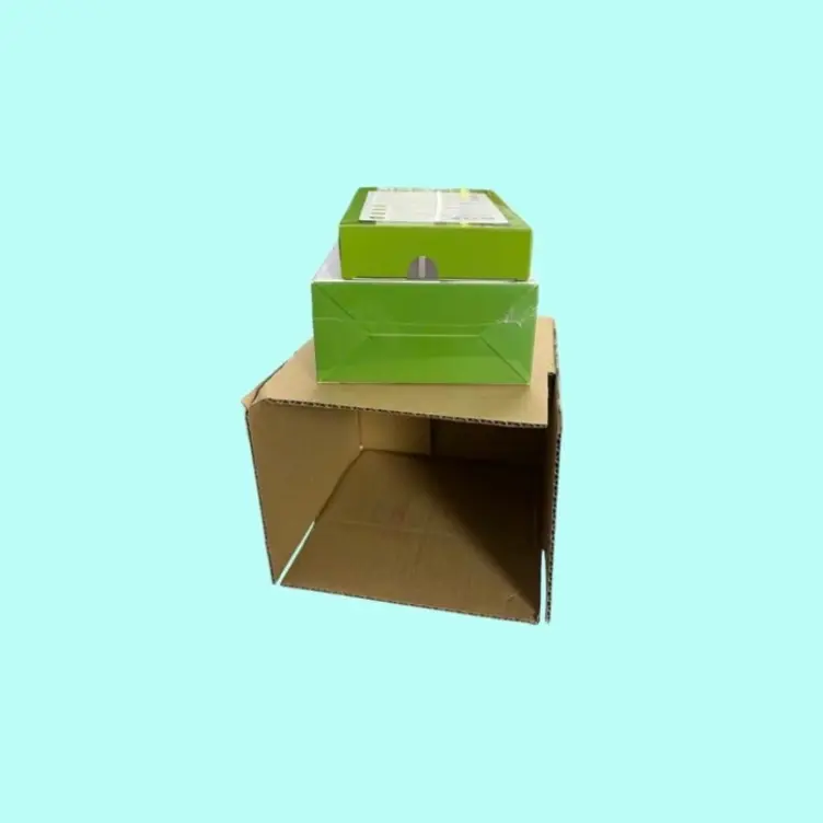 Hộp giấy đóng gói T.H. X.X.X.️X.2 màuXANH+khóaXANH kích thước20*10*5cm dùng để đựng hàng hóa chất liệu carton dày bền bỉ.