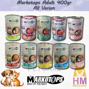 Markotops Wet Food 400gr Goat Milk & Original | Makanan Kucing Markotops Original/Goat Milk 400 gr