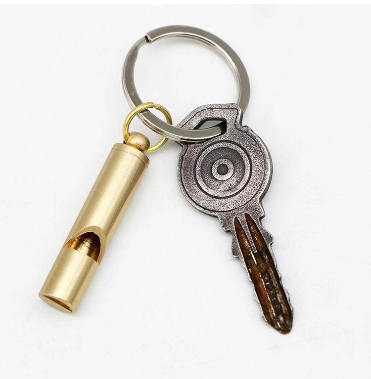 Product Introduction of 300db treble 1PCS survival whistle outdoor survival supplies pure brass keychain pendant whistle competition whistle copper whistle training equipment entertainment whistle communication whistle portable whistle pocket whistle bird walking whistle 6