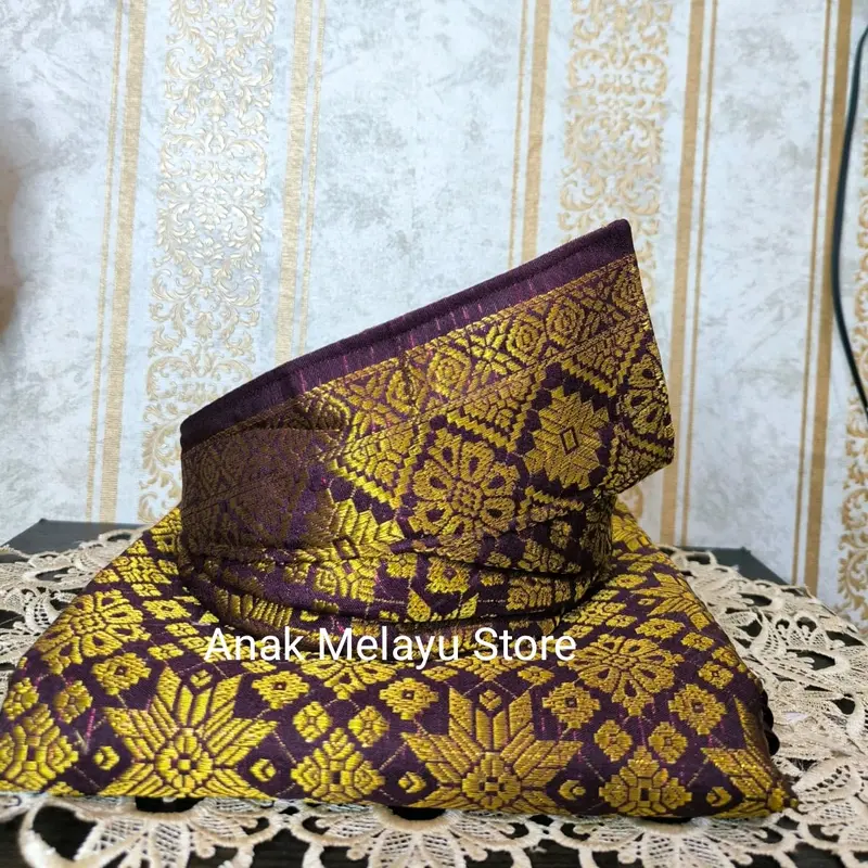 (DEWASA)SET TANJAK DAN SARUNG SONGKET DEWASA KHAS MELAYU (tidk termasuk bros) 8