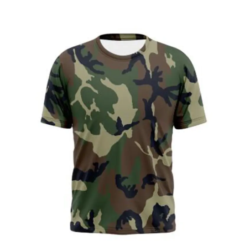Áo Thun, Nam Và Unisex, ngắn Tay, Ngụy Trang Quân Đội, Thiết Kế Camo, Thích Hợp Tập Thể Dục, Thể Thao, Tập Gym Và Huấn Luyện Quân Sự, Áo Sport Top Chạy Bộ Cổ Tròn áo  phong