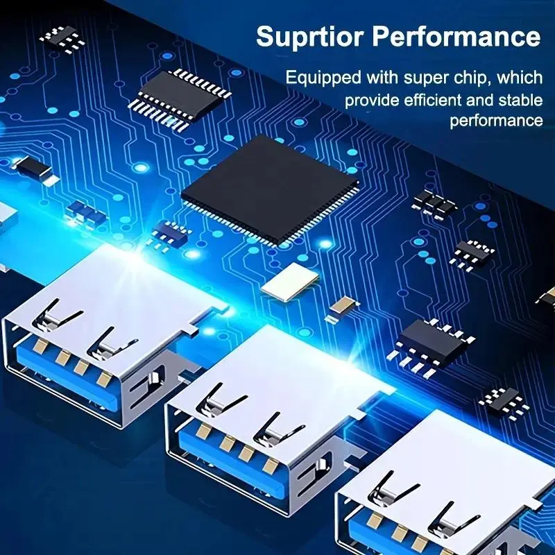 Hub USB 3.0, 4Cổng, Bộ Chia loại c Tốc Độ Cao, 5Gbps, Cho PC và Phụ Kiện Máy Tính, Hub Đa Cổng, 4 Cổng USB 3.0 và 2.0 6