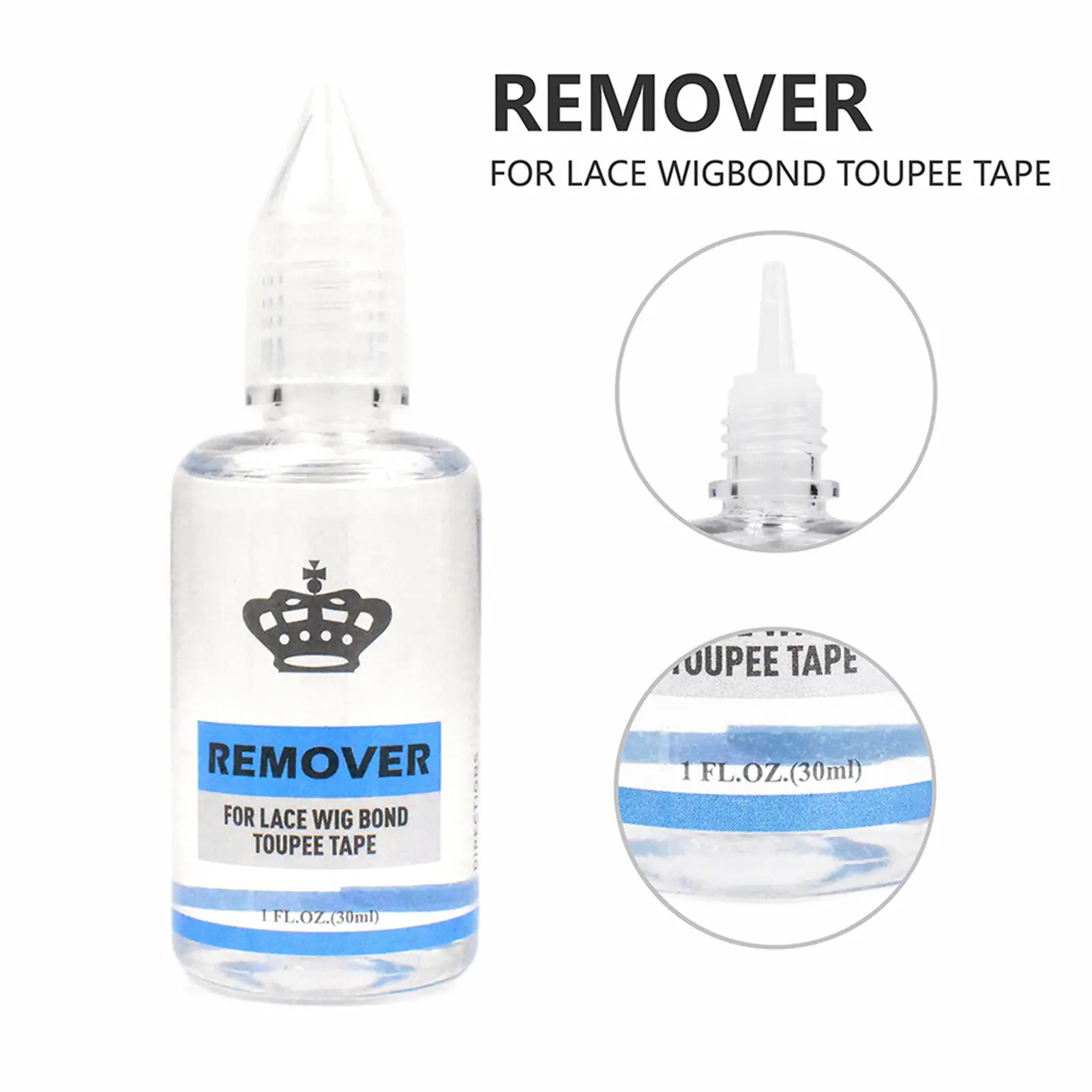 Chất Tẩy Tóc Giả 30Ml, Chất Lỏng Loại Bỏ Dễ Dàng, Không Gây Kích Ứng, Thay Thế Tóc, Tóc Giả Ren Phía Trước, Chất Tẩy Keo Dính Cho Đầu