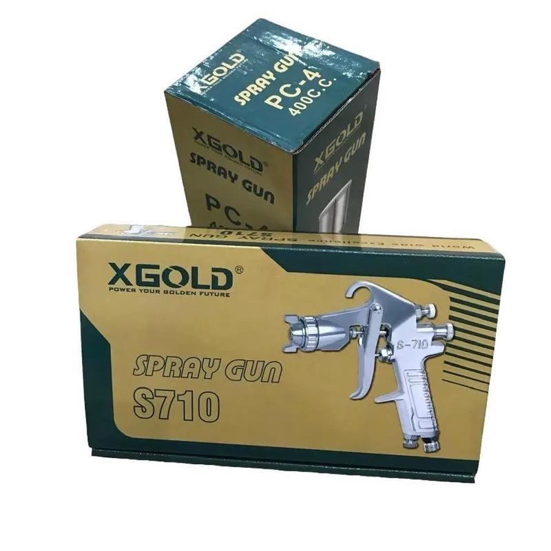 Bộ Máy Phun Sơn khí nén S710 VGOLD đầu béc 1.3 + Bình Chứa Sơn 400cc