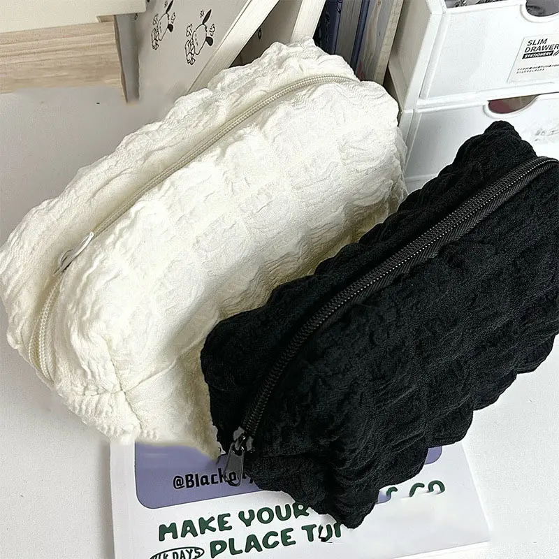 Túi Đựng Mỹ Phẩm, Màu Trơn Hộp Đựng Bút Chì, Túi Gối Sáng Tạo, Túi Sức Chứa Lớn, Dành Cho Bé Gái, Đồ Dùng Học Tập, Hộp Văn Phòng Phẩm, [HHH]