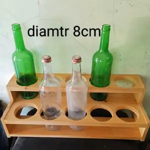RAK BOTOL BULAT DIAMTER 8CM /750ML  MODEL 2 SUSUN