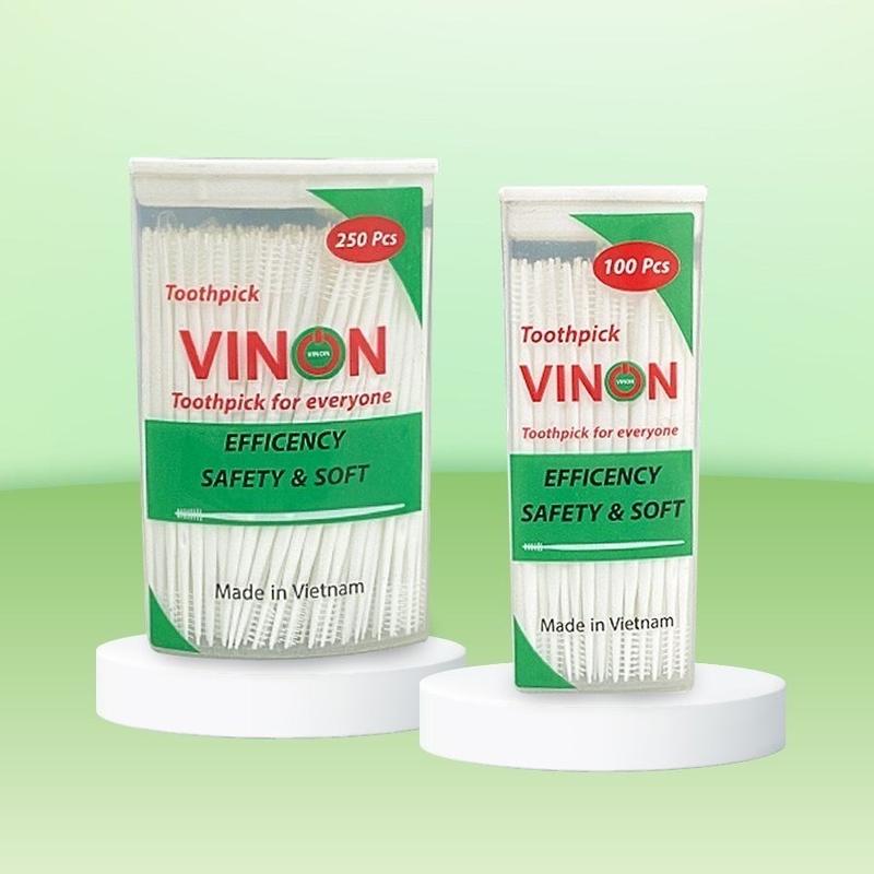 Tăm chỉ nha khoa Vinon tăm xỉa răng bằng nhựa cao cấp an toàn tuyệt đối cho răng miệng của bạn