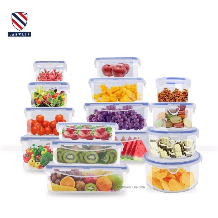 Gambar Lanwain London Food Container 15 in 1 | Wadah Penyimpanan | Kotak Makanan | Tempat simpan Makanan 15 in 1 | BPA FREE dari Lanwain London Kota Administrasi Jakarta Pusat Tokopedia