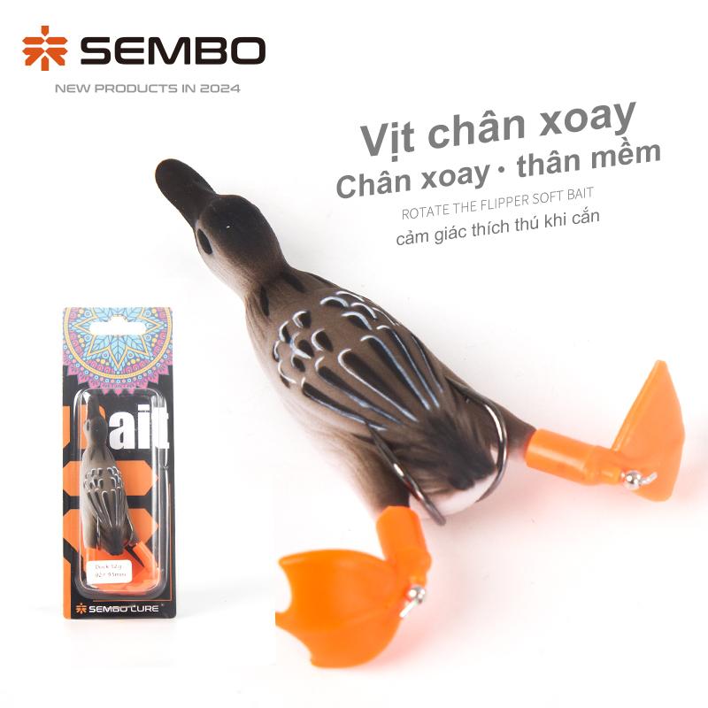 Mồi câu cá vịt chân xoay SEMBOLURE câu lure mồi nổi mồi giả vịt chuyên câu cá lóc cá bass cá lóc bông cá lớn