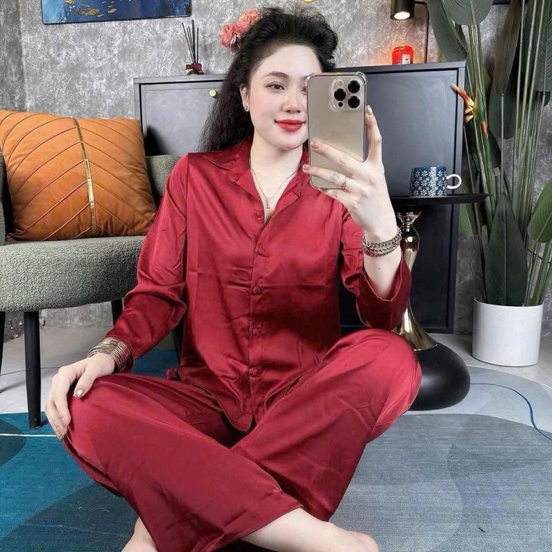 Sét lụa trơn tay dài 4 màu - TikTok Shop Vietnam