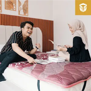 WARRIOR Matras Protector 200x180x5 cm | Mattress Topper | Kasur Lantai | Topper Springbed | Pelindung Springbed Biru Coklat Merah  Busa Waterproof Kain Karet Ranjang