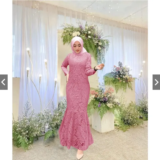 Share: ANGEL BRUKAT MAXI DRESS DUYUNG rD / BUSANA KONDANGAN FASHION ANGEL BRUKAT DUYUNG 7