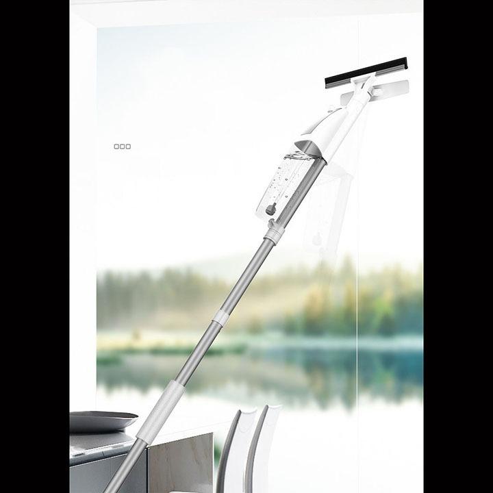 Cây lau kính có bình xịt nước tự động dài 1m05, dụng cụ lau kính vệ sinh cửa sổ, gương kính - chổi lau kính đa năng 8