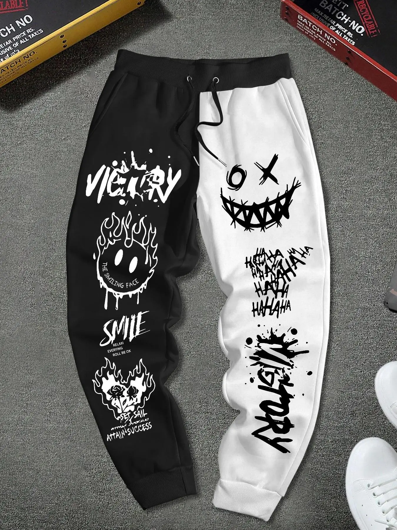 Men's Letter Print Drawstring Sweatpants, Regular Fit Casual Comfy Pants for Daily Athleisure Wear, Men's Trousers for All Seasons