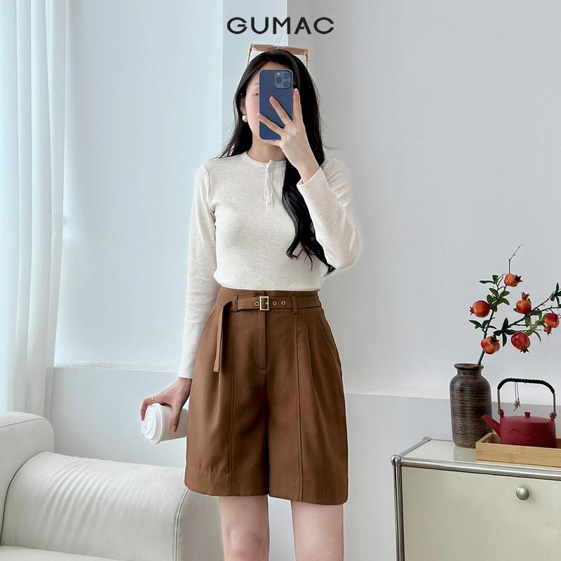 GUMAC - Quần ngắn rã dọc SHE12021 Nữ  Women 4