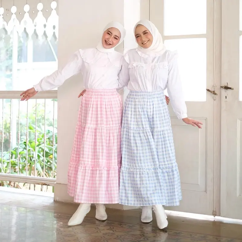 NUNA GINGHAM SKIRT | BHUU | Rok Panjang 1