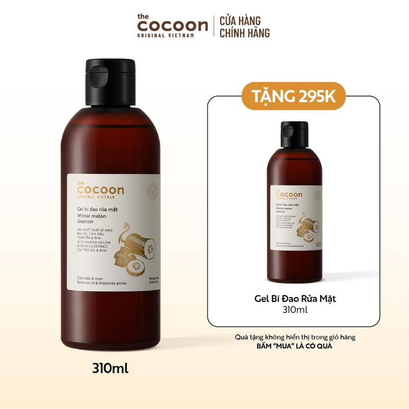 [COMBO MUA 1 TẶNG 1] Bigsize - Gel bí đao rửa mặt Cocoon giảm dầu & mụn 310ml Tặng  Bigsize - Gel bí đao rửa mặt 310ml