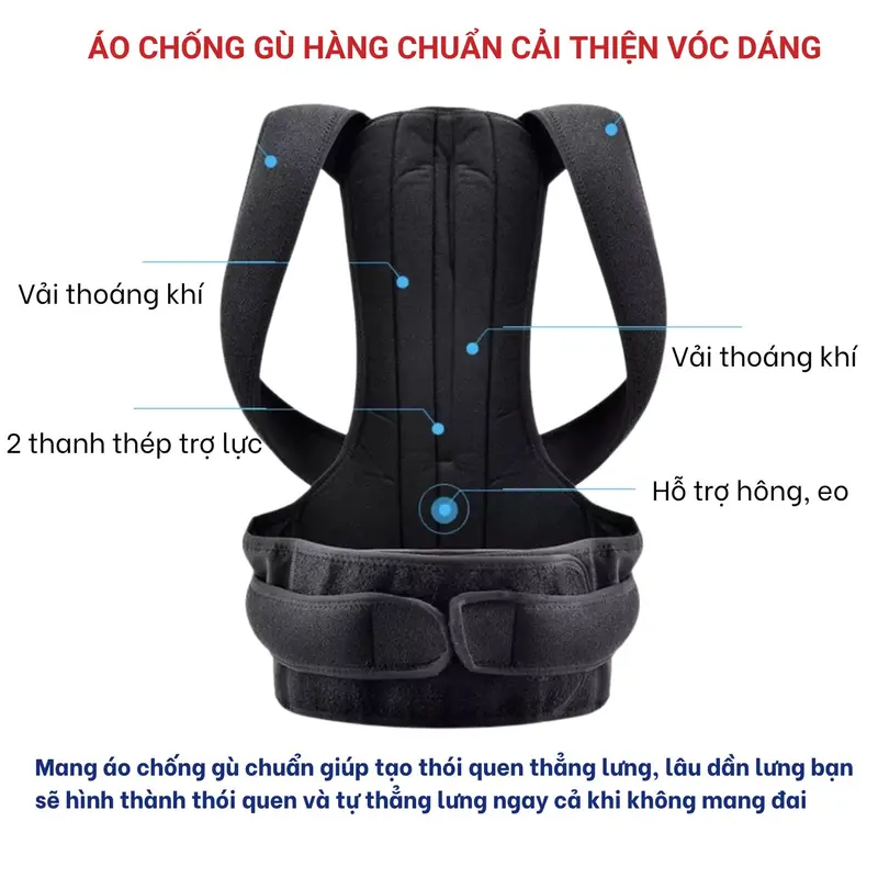 Áo Chống Gù Lưng Hàng Chuẩn Giúp Cải Thiện Vóc Dáng 2