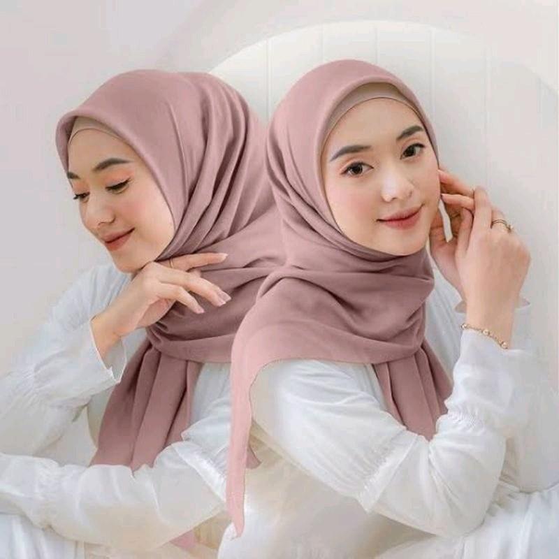 Jilbab Kerudung Muslim Segi Empat Bella Square Pollycotton Premium Nyaman Lembut - Polycotton, Cantik 1