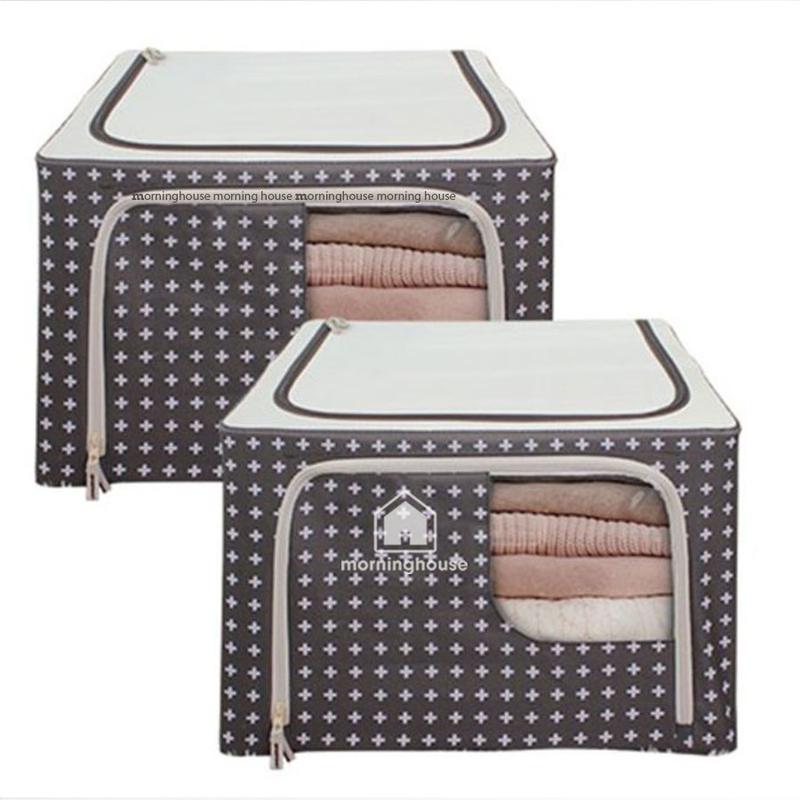  BIG SIZE -Túi Đựng Quần Áo Khung Thép 88L Morning House- Gấp gọn tiện lợi bảo quản quần áo bền đẹp 