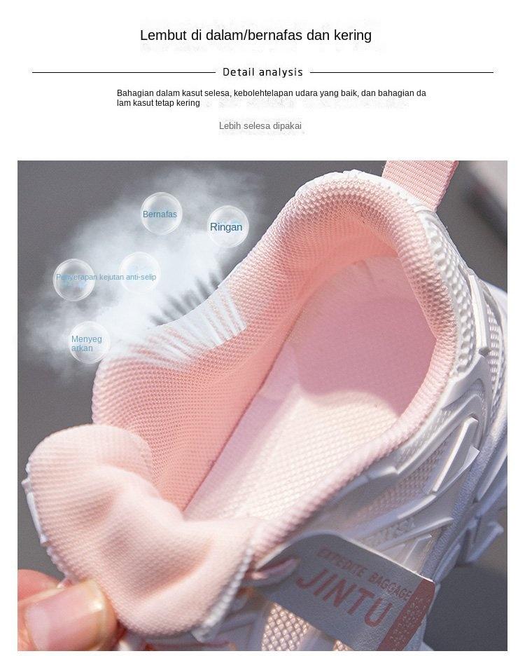 Product Introduction of Kasut Sukan Kanak-kanak, Koleksi Baharu Musim Bunga dan Musim Luruh, Kasut Lari Bernafas Lelaki, Kasut Serba guna Perempuan, Permukaan Jaringan, Sneakers Clunky, 2024 Outdoor Shoes 6