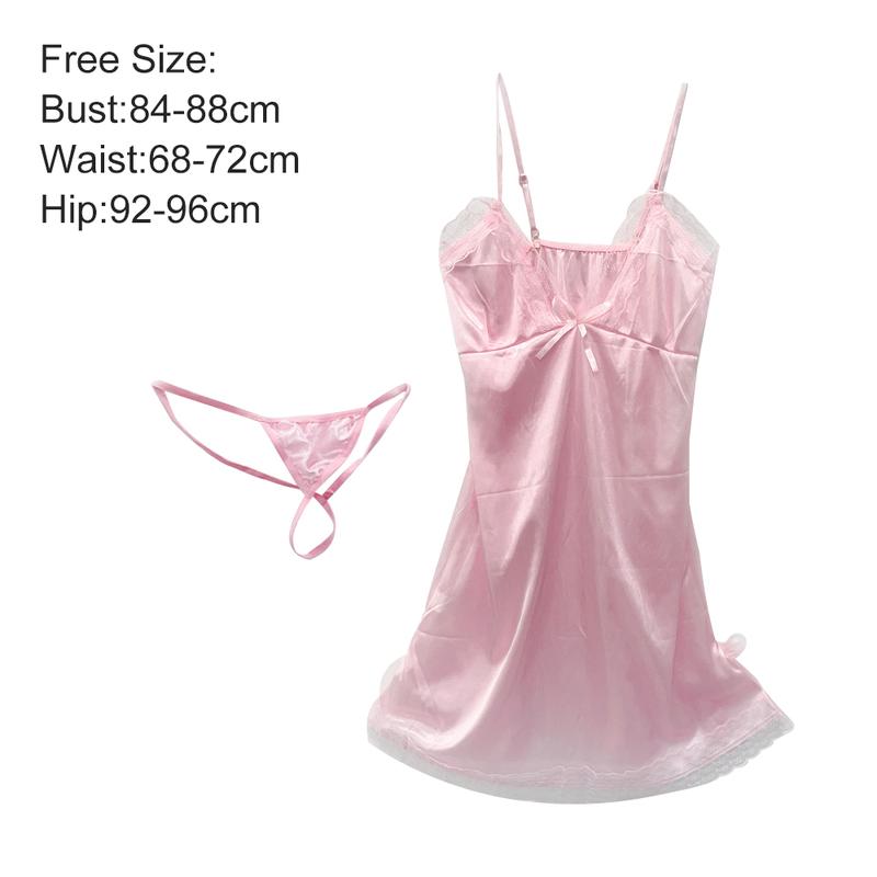 Product Introduction of Váy Ngủ, Chất Liệu Lụa Mịn, Thiết Kế Gợi Cảm Và Đẹp, Váy Ngủ Ren, Mềm Mại Và Thoải Mái, Thích Hợp Cho Đồ Ngủ Nữ, Nhẹ Và Mỏng, Thoáng Khí, Váy Ngủ, Đồ Lót Gợi Cảm, Bộ Đồ Ngủ 0