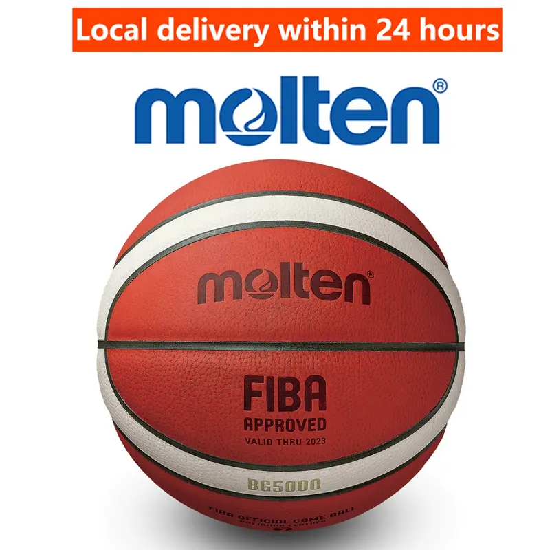 Bóng Bóng Rổ, Moltens, GG7X, Bóng Rổ Trong Nhà / Ngoài Trời, Da PU, Cỡ 7, Được Ủy Quyền Chính Thức FIBA, Thích Hợp Cho Các Trận Đấu 2