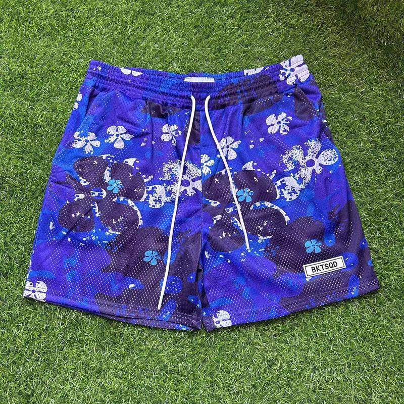Product Introduction of American Fashion Brand Sports Mesh Shorts Men's Summer Quick-Drying Sports Running Fitness Four Points below Knee Basketball Pants 15