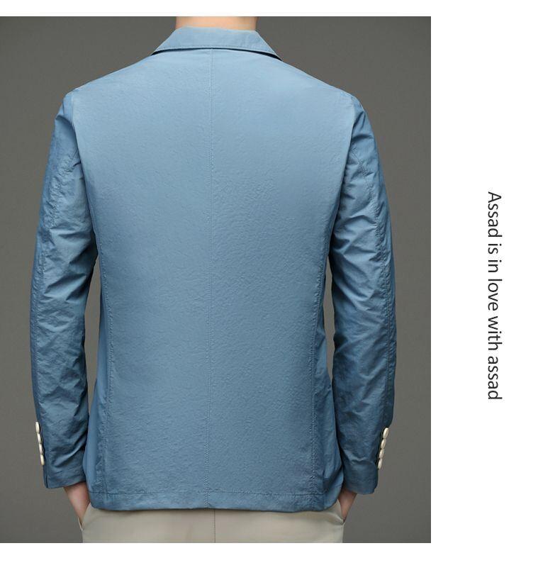 Product Introduction of Thin, loose men's suit for summer. Sun Protection Coat Ice Silk Casual Business Style Sun Protection Coat for Men 18