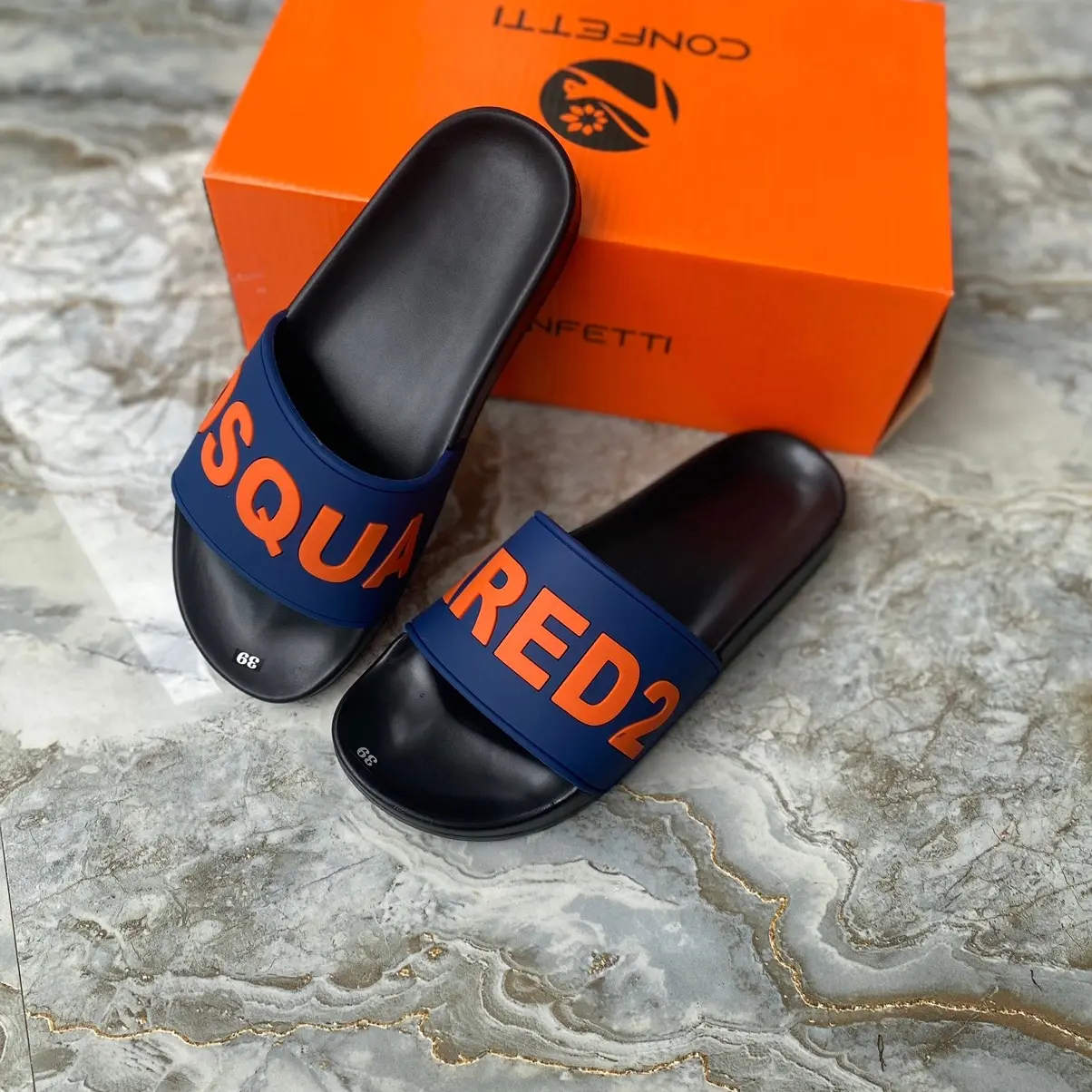 Dép nam Quai ngang mẫu DS.Q xanh Slipper DéP Dép Lê Đế Bằng d2 dsq