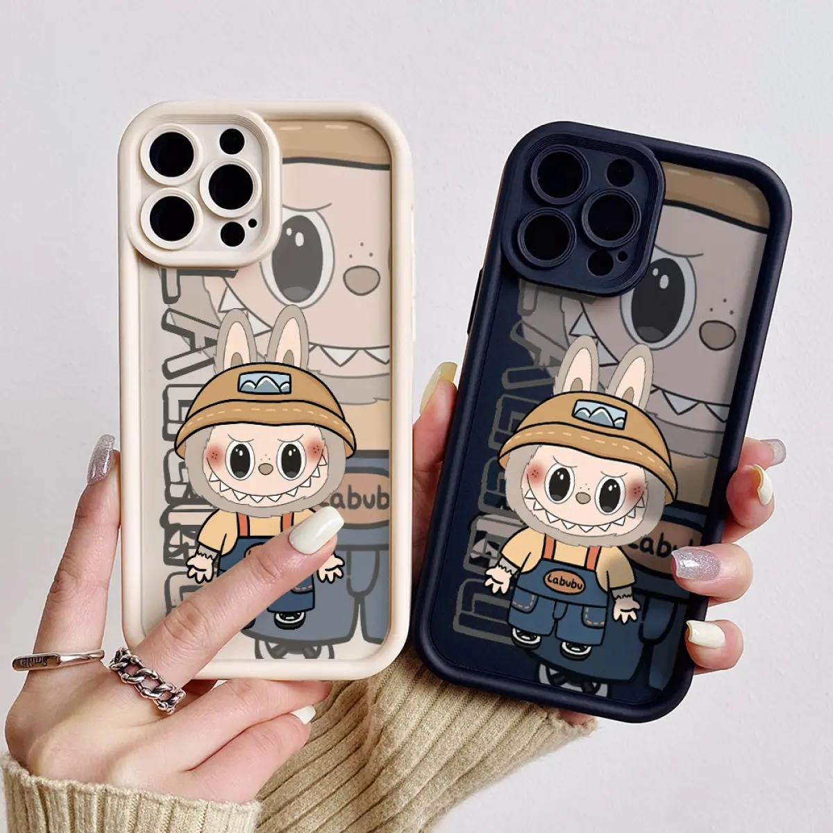 Ốp Điện Thoại Cho iPhone 11, Thiết Kế Labubu Dễ Thương, Tương Thích Với iPhone 12 Promax, XR, XS Max, SE, 7 +, 8 +, 13 Pro Max, 14pro Và 15pro Max, Chống Trượt Và Chống Va Đập, Phong Cách Instagram, Hình Ảnh Động Vật Nhỏ Silicone Case
