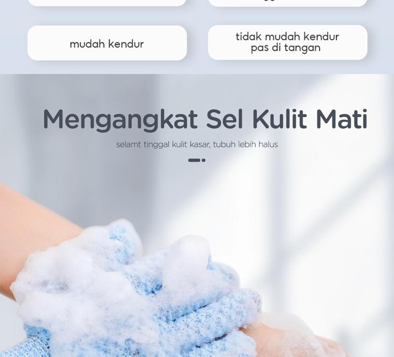 Product Introduction of Goto [COD] Truvic Bath Glove Sarung Tangan Mandi Penggosok Badan Penghilang Daki 15