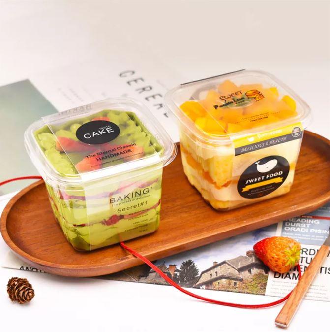 Hộp nhựa đựng bánh mousse/tiramisu (50 hộp)