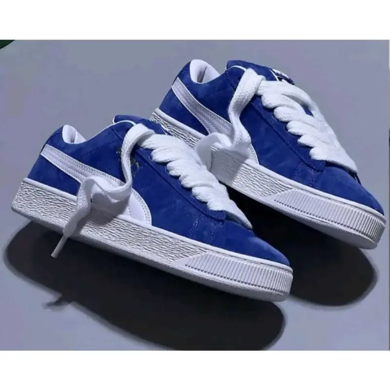 Sepatu Sneakers P*ma Suede XL Blue Grade Premium untuk Pria dan Wanita Skateboard - Gratis Kaos Kaki - Running, Outdoor 3