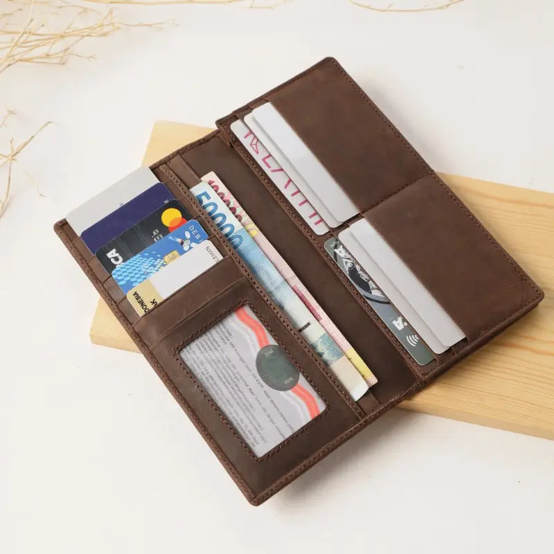 Alvyn Dompet HP Panjang Kulit Asli bisa untuk Kartu Uang dan HP Karakter Pria Wanita 3