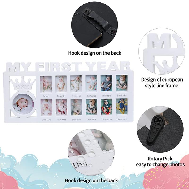 Product Introduction of 1 Pc Combination Photo Frames Baby Pictures Display Plastic Photo Frame Kids Growing Memory Gift 8