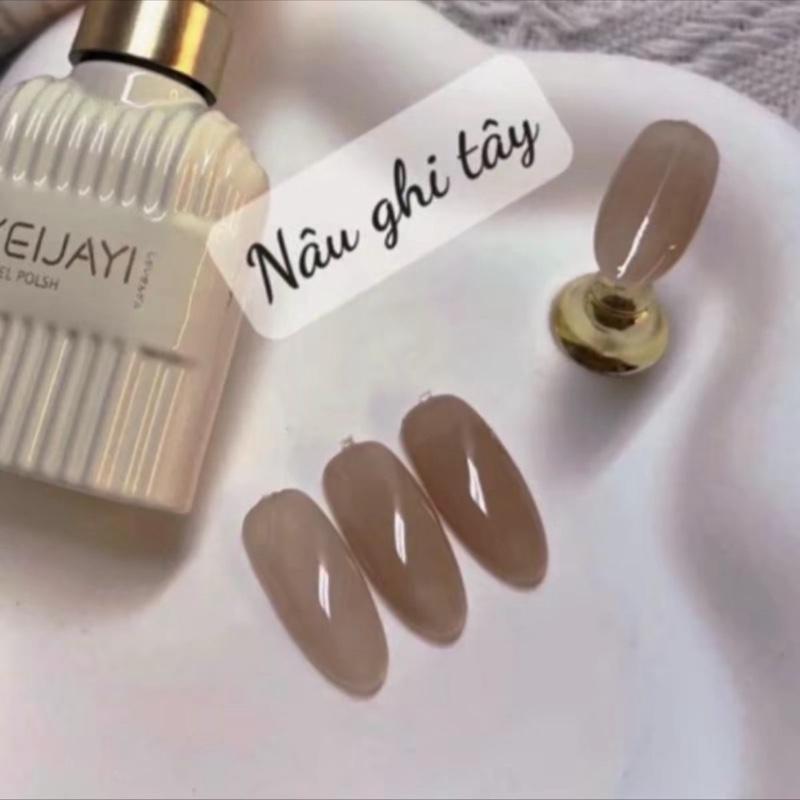 Sơn gel màu thạch nâu ghi tây -phụ kiện trang trí nail(sơn gel cần hơ đèn)