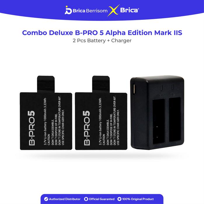 Gambar Combo Deluxe 2x Battery Brica AE Basic Original + Dual Desktop Charger dari Brica Berrisom Kab. Tangerang Tokopedia