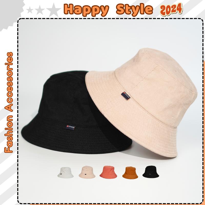 Mũ Bucket Trơn ️Nón Tai Bèo Vành Tròn Trơn Chất Nhung Tăm Form Unisex Nam Nữ N14 Hoa Voi Hat Cap