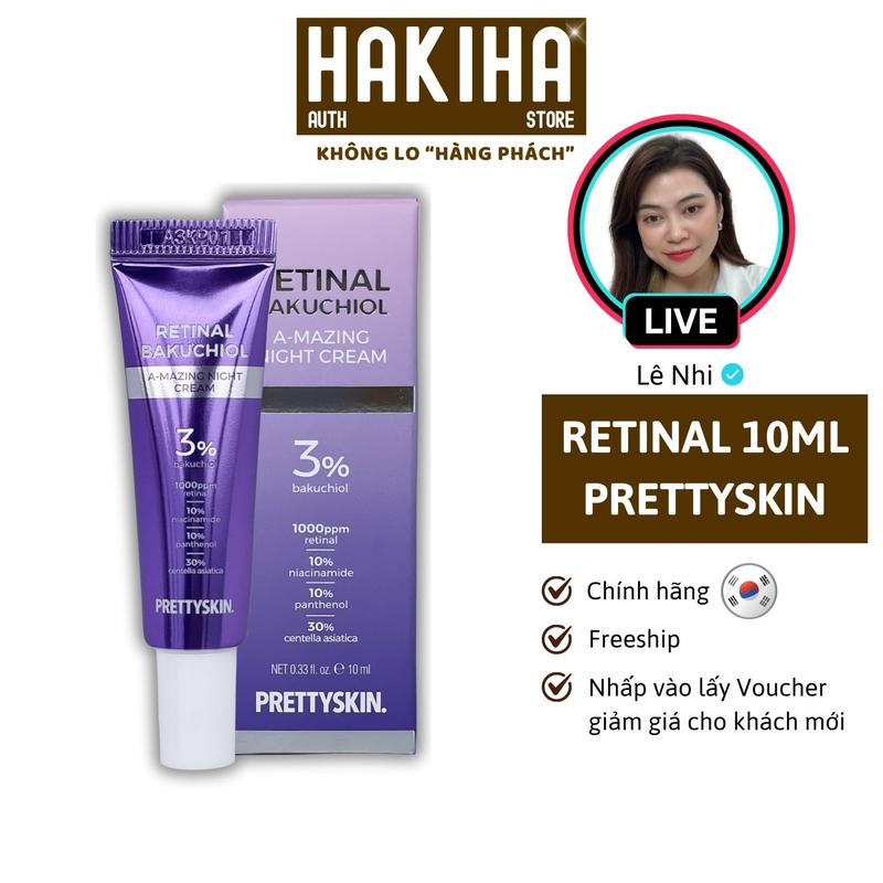 [Deal Live] Kem Dưỡng Da Retinal Bakuchiol A-Mazing Night Cream Prettyskin 10ml Nữ Làm Đẹp Da Skincare Dưỡng Ẩm Da