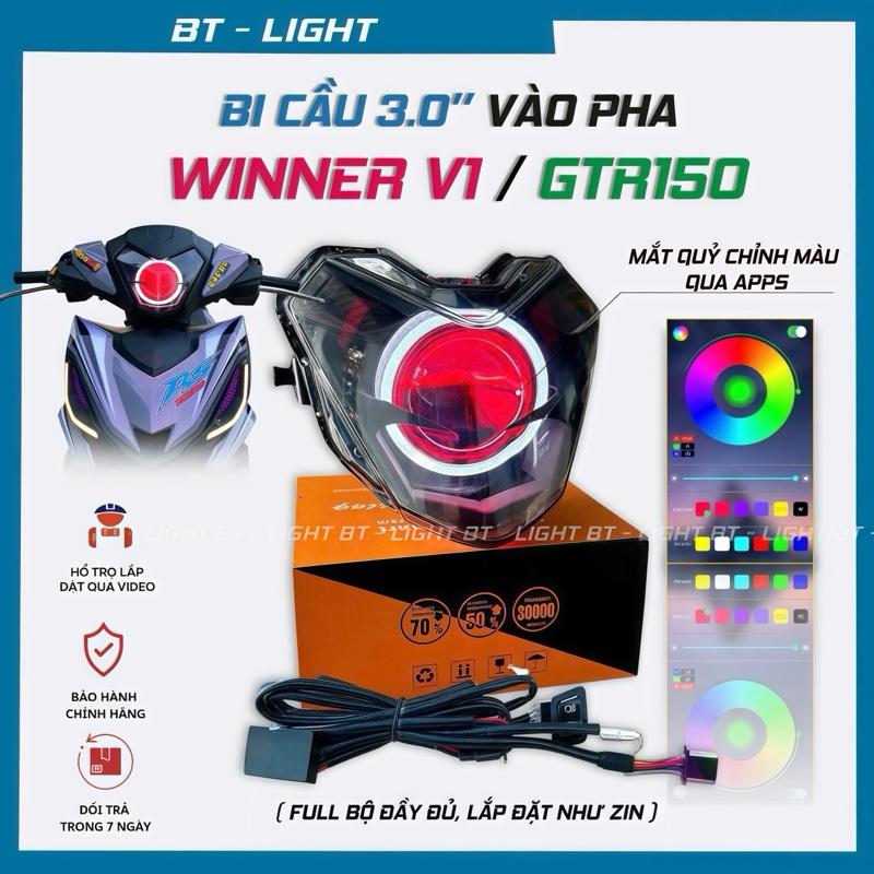 Đèn Bi cầu Led MT Light lên cho pha đèn Zhipat của WinnerV1 + Auto Passing BH 2 năm