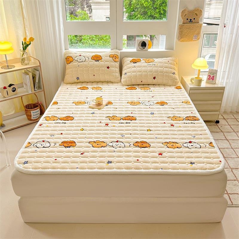 Product Introduction of Floral Pattern Bed Protector, 1 Count Thickened Mattress, Soft Comfortable Bed Mattress, Bedding Supplies for Home, Bedroom, Guest Room 6