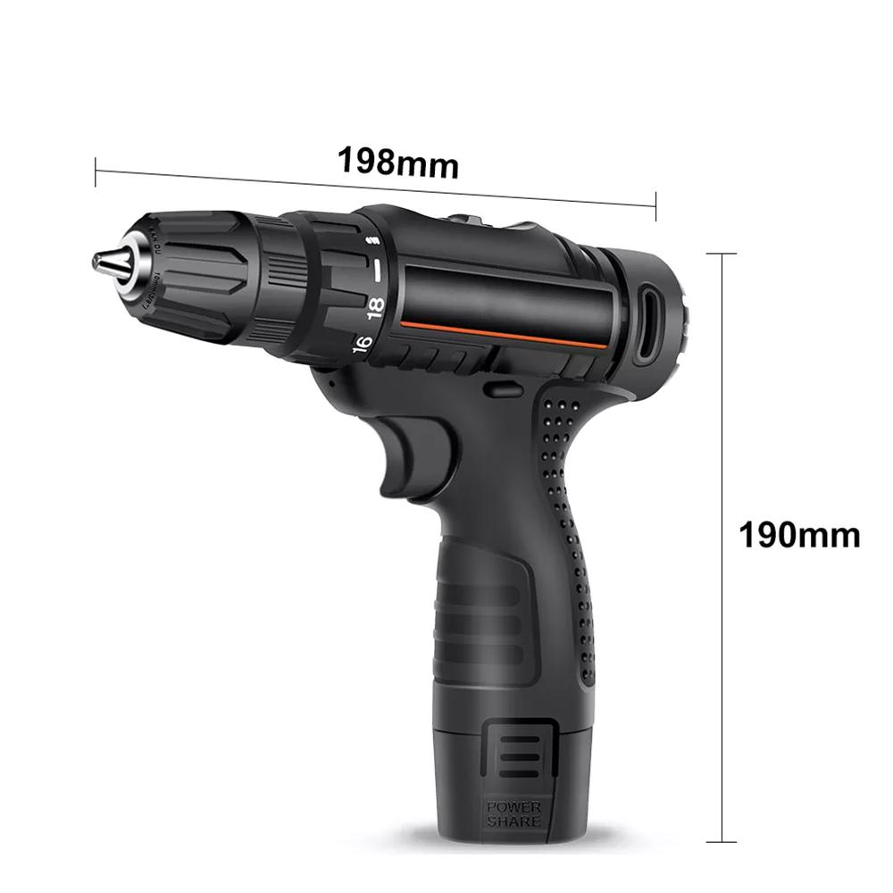 [ORIGINAL] Bor Listrik Murah Promo Bor Baterai Mesin Tanpa Kabel Impact Drill Cordless Drill Koper 2 Baterai